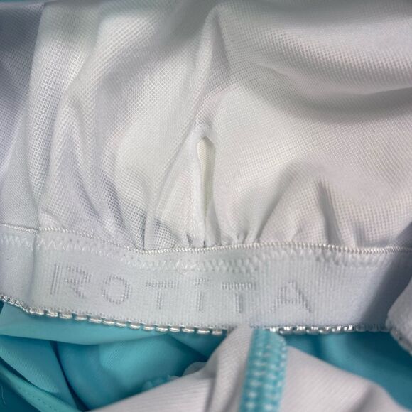 Tropical Print Women's Aqua Tankini Top - Picture 8 of 9